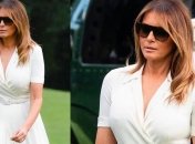 Вся в белом: Мелания Трамп появилась на публике в эффектном наряде