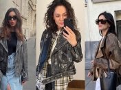 Стильные луки с кожаной курткой для вдохновения