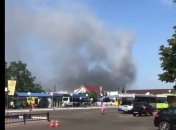 В Чугуеве под Харьковом пылает рынок, идет эвакуация людей  (видео)