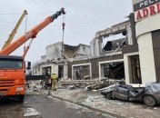 Наслідки удару по кафе у Лисичанську