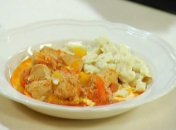 Телятина с галушками