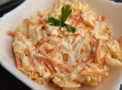 Салат з морквою по-корейськи, сиром та яйцями