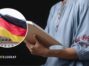 Флаг Германии и украинки