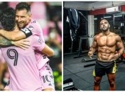 Лионель Месси и его личный телохранитель Яссин Чеуко