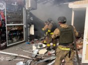 Последствия одного из ударов по Никополю