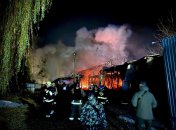 Пожар после атаки