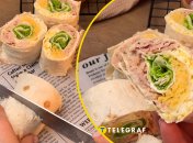 Закуска из лаваша с тунцом