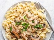 Бефстроганов с курицей и грибами