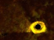 Черная дыра разрывает звезду (Видео)