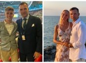 Андрей Шевченко с женой Кристен Пазик и сыном Кристианом