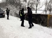 Возле Кривого Рога перевернулся автобус с пассажирами 