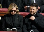 Володимир та Олена Зеленські на похороні Папи Франциска
