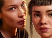 Новинка от Calvin Klein: Белла Хадид целуется с виртуальной блогершей (Видео)