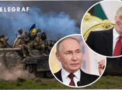 Владимир Путин и Дмитрий Пєсков (слева направо)