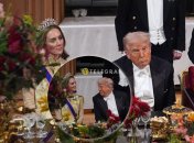 Принцесса Кэтрин сидела возле президента США на банкете