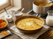 Тыквенная каша с макаронами