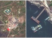 На снимках четко видны силуэты корабля, ушедшего на дно