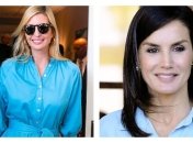 Весенние образы в небесных тонах: Иванка Трамп и королева Летиция в похожих нарядах