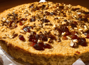 Вкусный и полезный пирог из овсянки и яблок