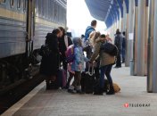 Українці на вокзалі Ужгорода
