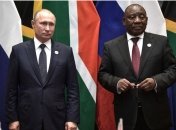 путин и президент Южно-Африканской Республики Сирил Рамафоса