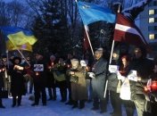 В столице Латвии отметили День Соборности Украины