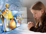 Девочка молится святому Николаю