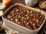 Запеченная овсянка с яблоками