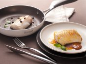 Филе трески с ароматом кофе и шоколадно-апельсиновым соусом