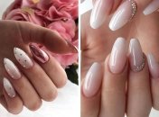 Необычные дизайны для нюдового маникюра