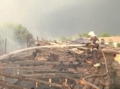 На Хмельтнитчине молния попала в ферму: пожар тушили почти два часа