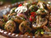 Эти маринованные грибы станут великолепной закуской (изображение создано с помощью ИИ).