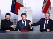 Владимир Зеленский, Эмманюэль Макрон и Кир Стармер