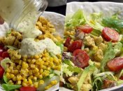 Легкий салат с заправкой без майонеза