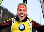 Биатлон. Женщины. Общий зачет Кубка мира после гонки преследования 12 февраля