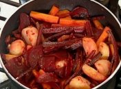 Теплый салат "Вершки и корешки"