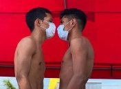 Бокс во время пандемии: бойцы в масках провели дуэль взглядов (Видео)