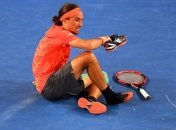 Долгополов потерял кроссовку и вступил в спор с судьей (Видео)