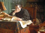 Макіавеллі у своєму кабінеті (фрагмент). Художник Стефано Уссі, 1894 рік