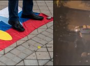 Ждем извинений: в Одессе среди улицы включили гимн россии и кричали матом на Бандеру (видео)