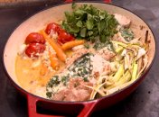 Свиное филе с зеленью