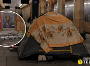 Украинцы в метро в Киеве