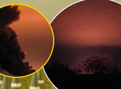 Последствия удара по нефтебазе – большой пожар