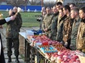 На Пасху бойцы АТО святили куличи