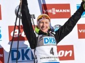 Домрачева о победе в гонке преследования в чешском Нове Место