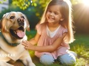 Собака може бути найкращим другом для вашої дитини (фото створене з допомогою ШІ)