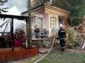 В Пушкинском парке в Киеве сгорел ресторан