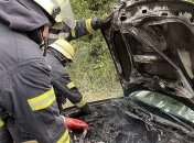 ГСЧС: В Киеве во время движения загорелась "легковушка"