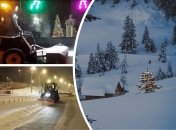 Киев засыпало снегом