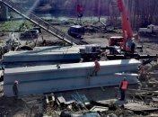 В Станице стартовал монтаж второй металлоконструкции моста (Фото)